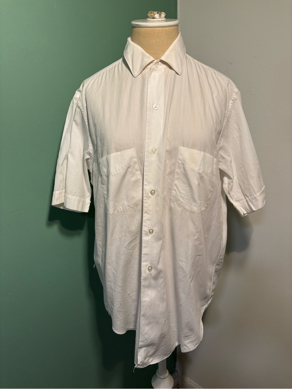 Arrow Short-Sleeve White Button-Front Casual Shirt